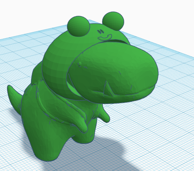 Tiny T-Rex in Frog Costume