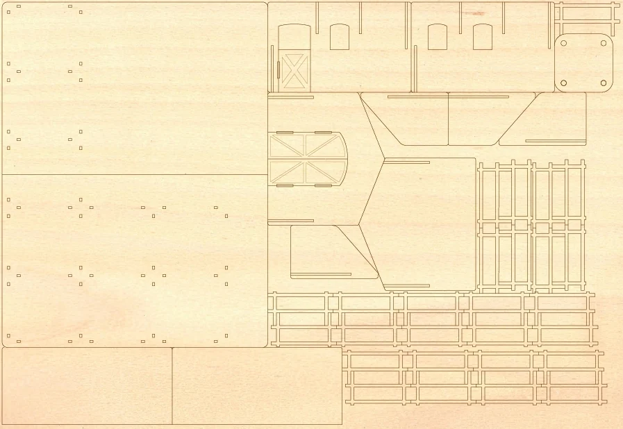 Montessori grammar Farm for laser cutting