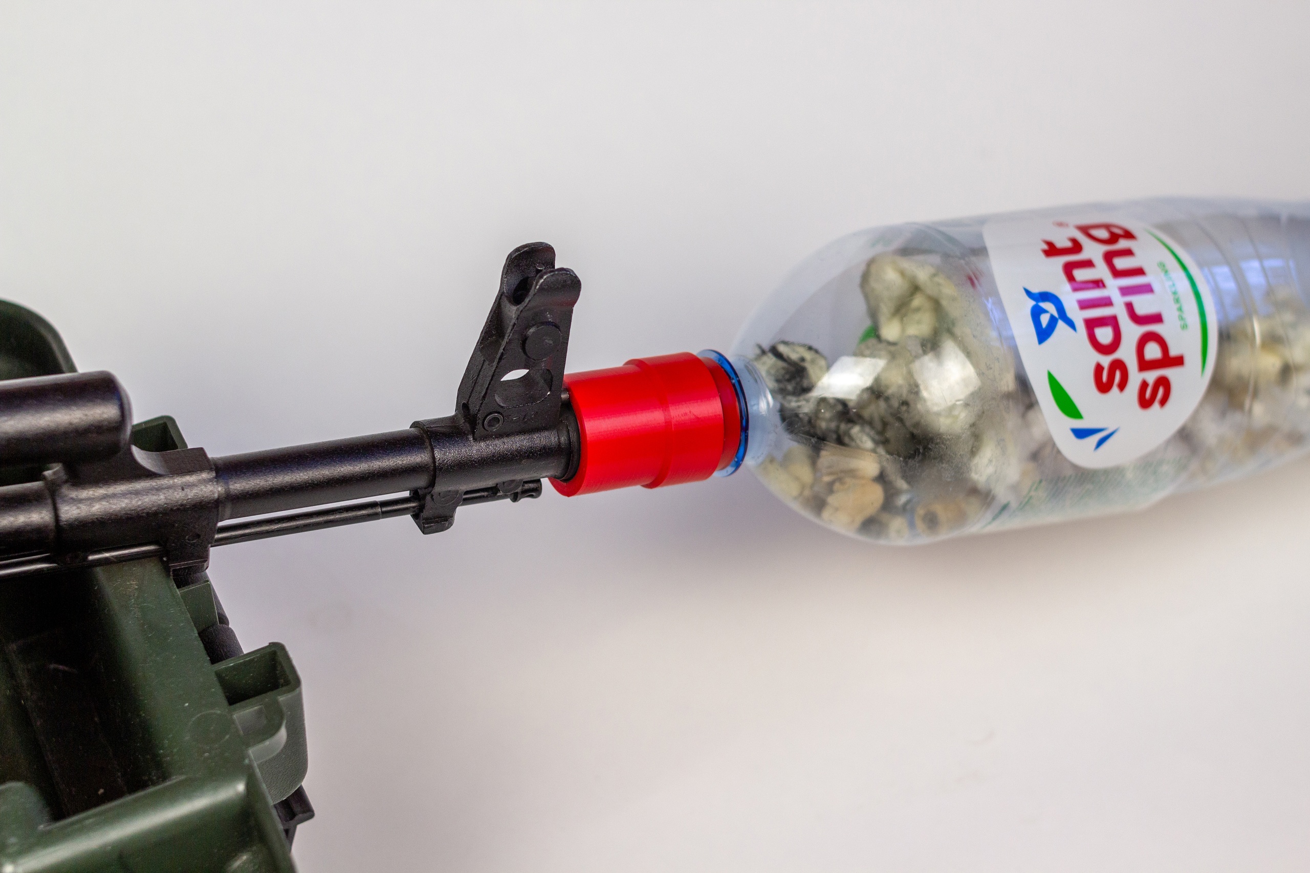 Muzzle adapter for bottle patch trap