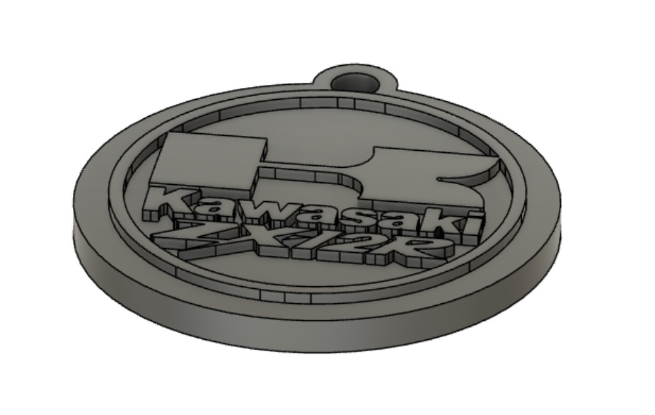 Kawasaki ZX12R keyring