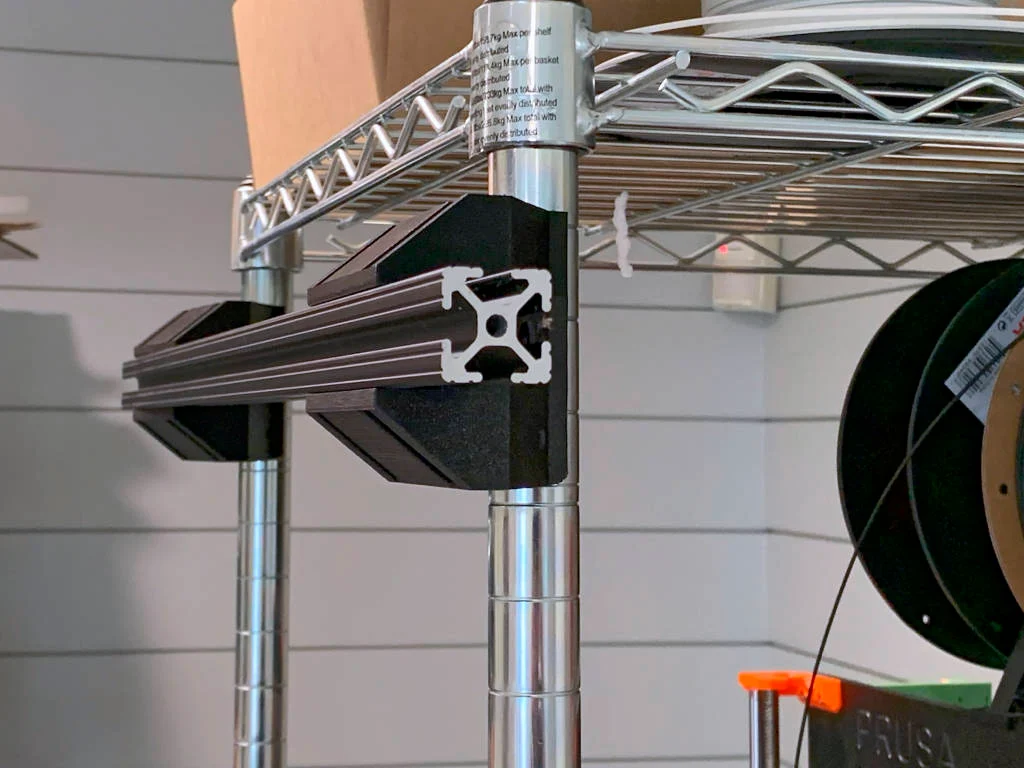 Wire Shelf to 8020 Series 10 extrusion Adapter