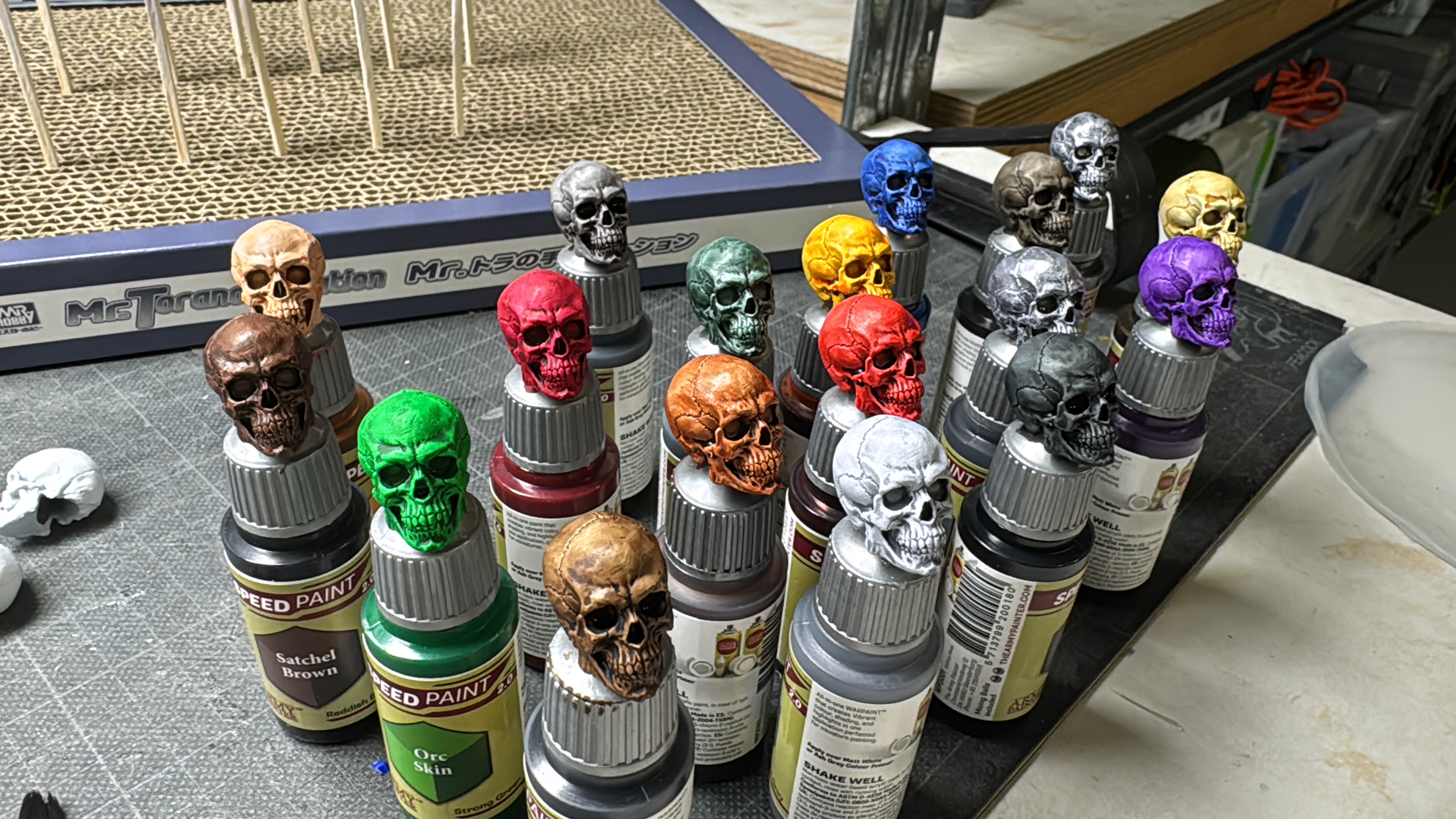 Skull Paint Pot Topper