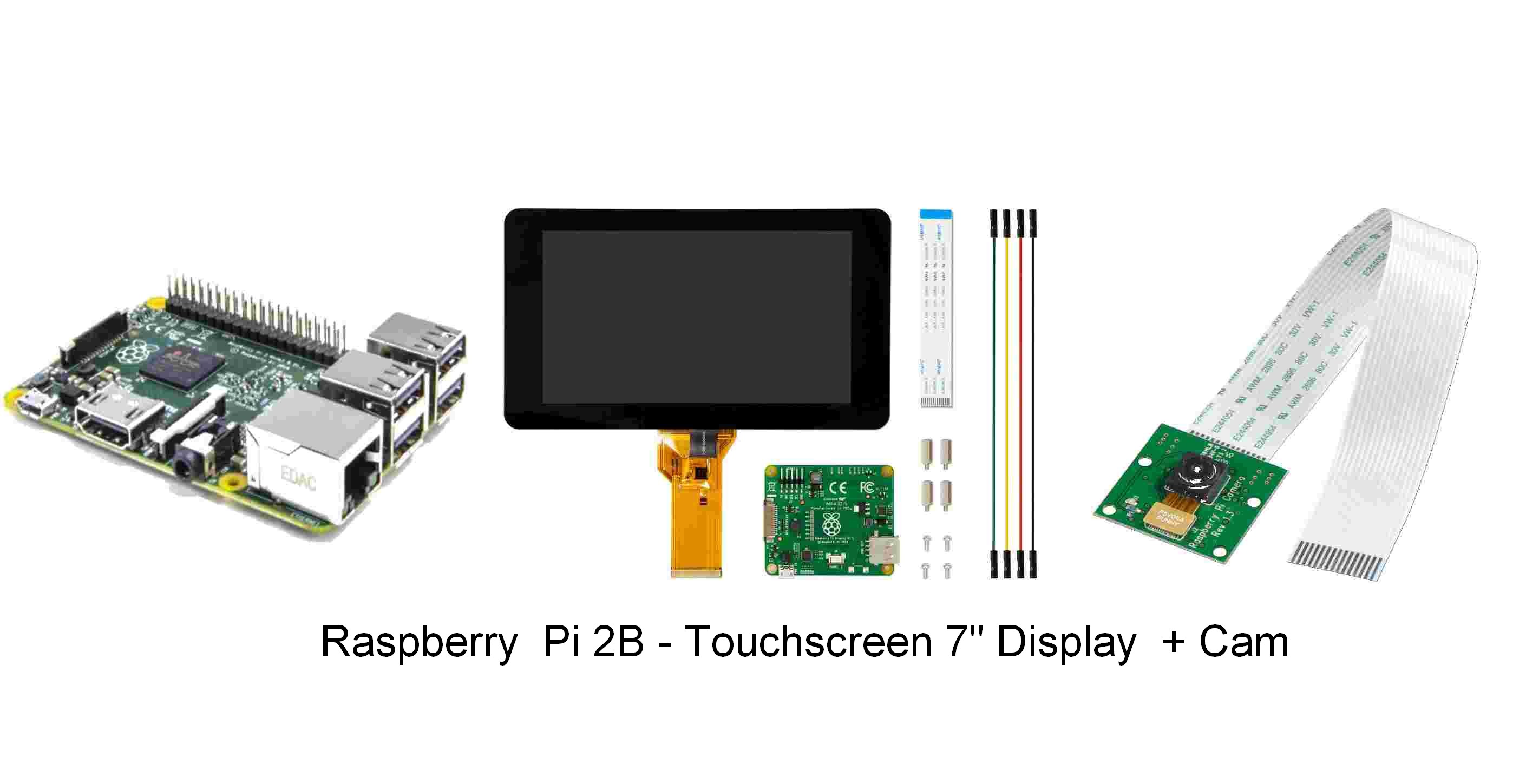 Case for Touchscreen 7" - Raspberry Pi 2B - Cam