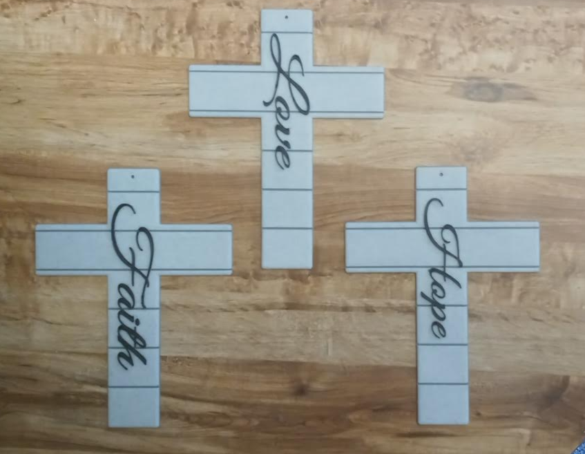 Love, Faith, Hope Crosses