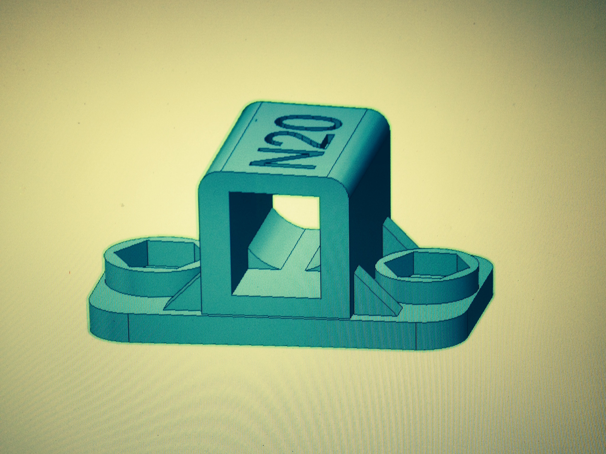 N20 gear motor mount w/nut trap