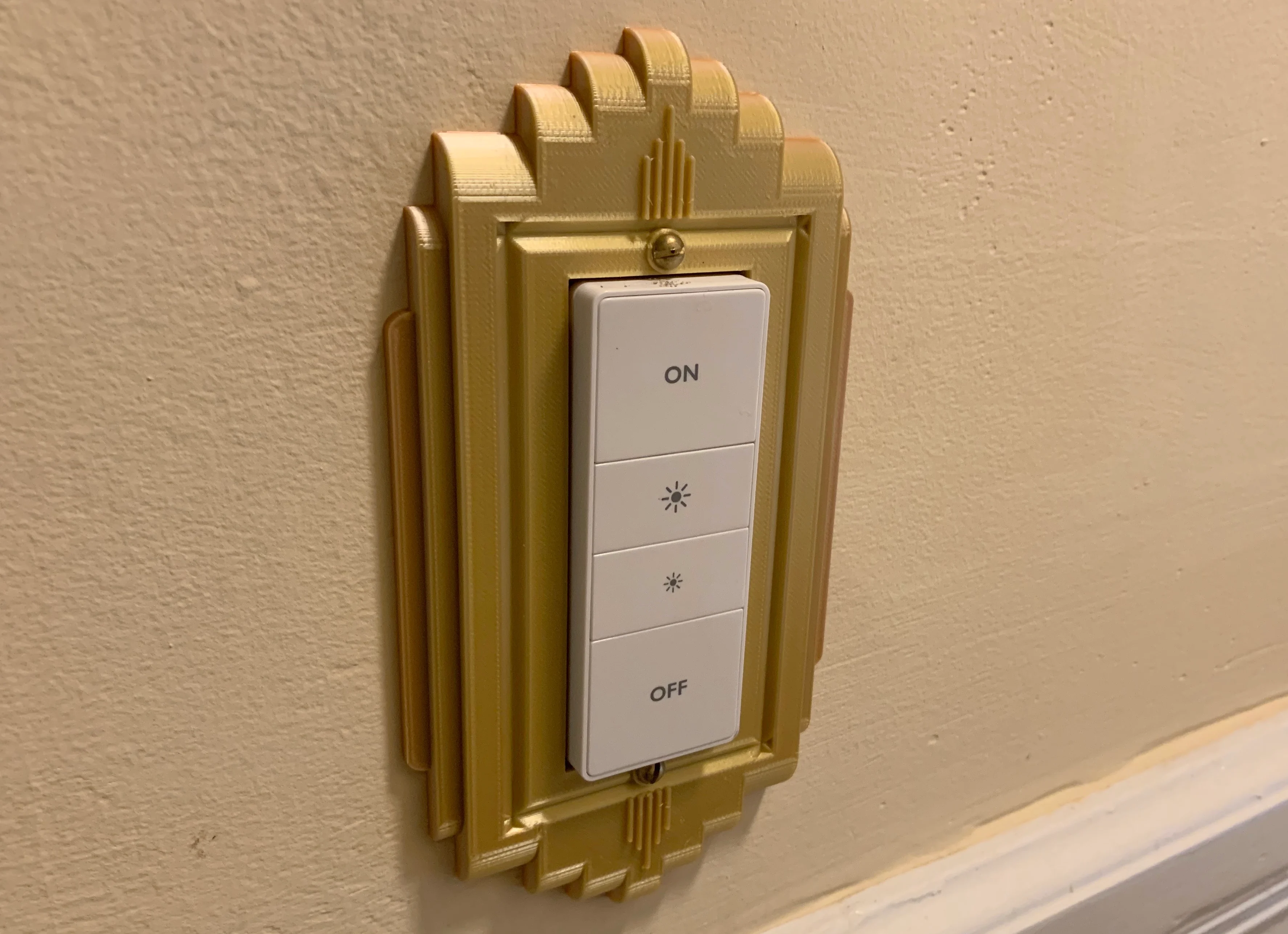 Art Deco Faceplate for Phillips Hue dimmer switch
