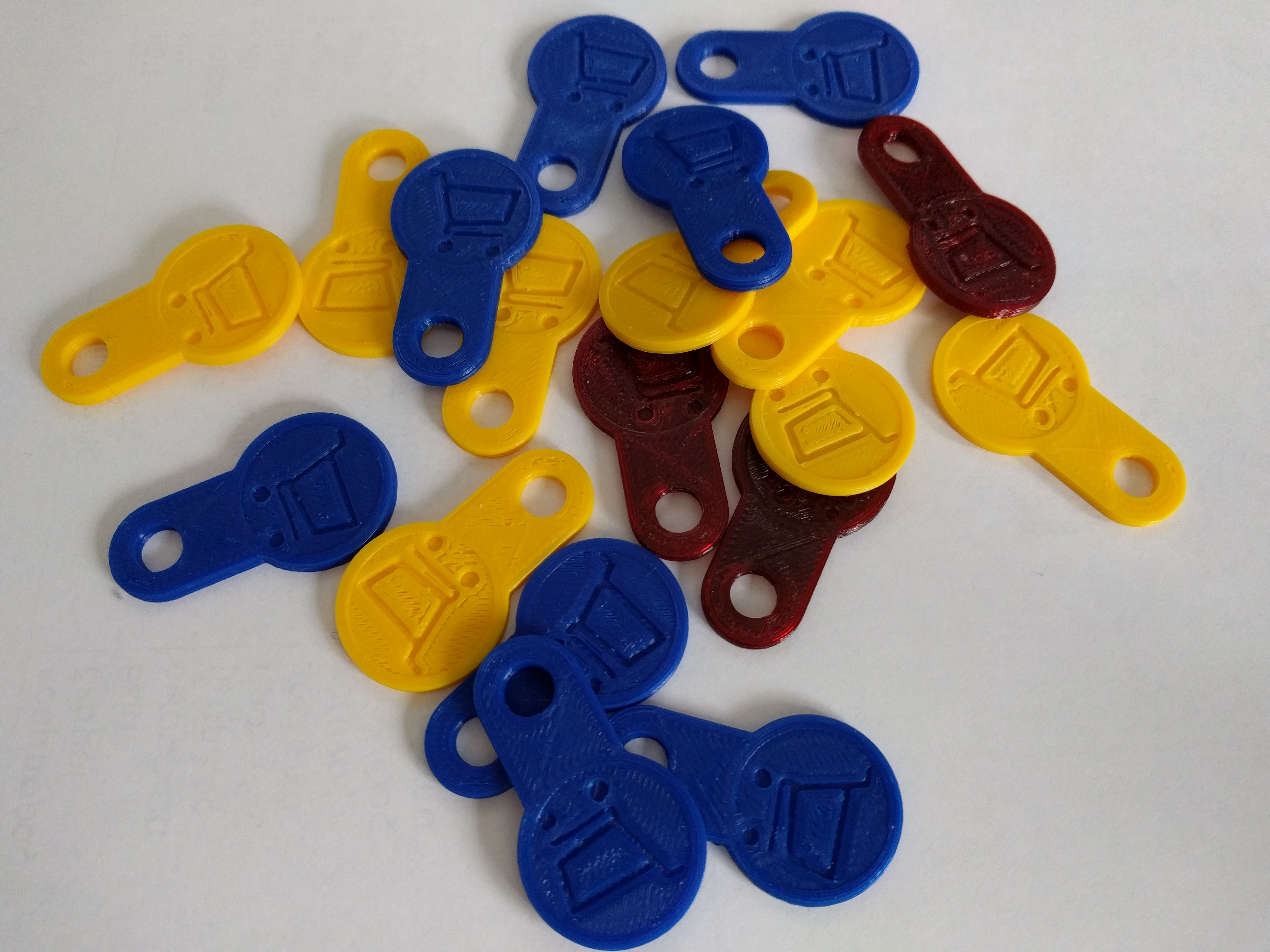shopping cart euro coin key chain