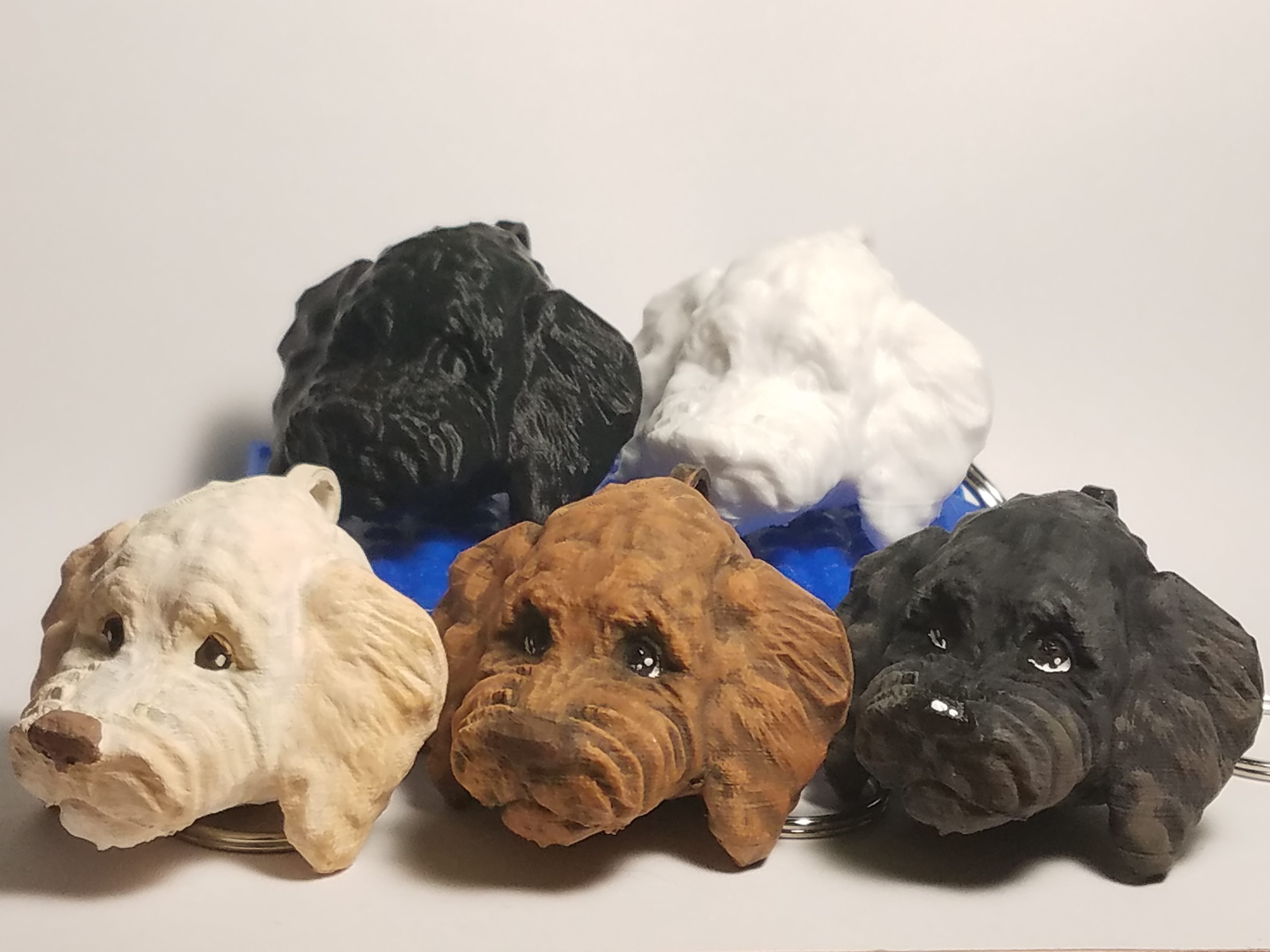 Labradoodle Head and Keychain