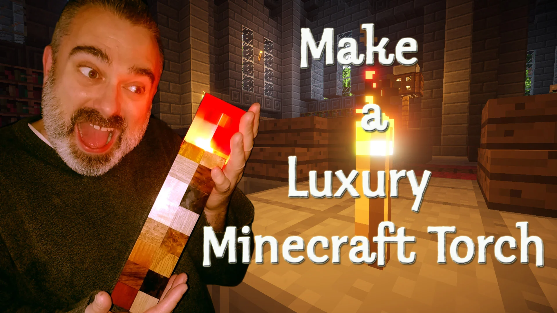 Minecraft Torch clear lamp head molds and formers