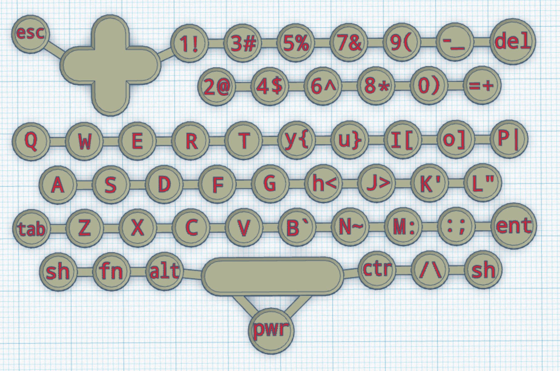Labeled PocketCHIP Keyboard