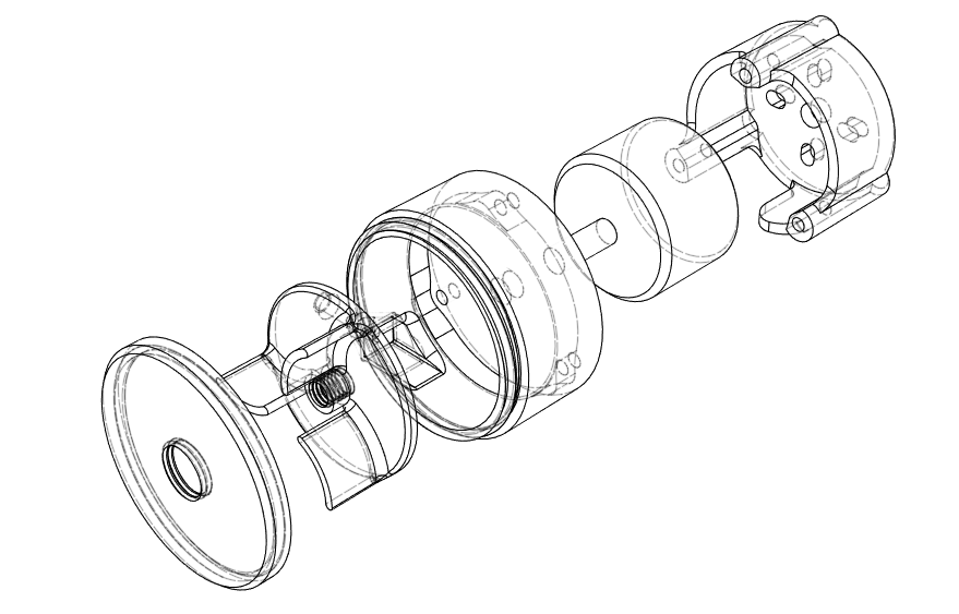 Water pump for a 2307 sized brushless motor