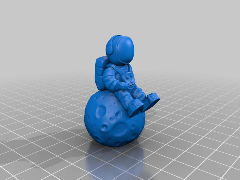 Astronaut sitting on the moon (complete and 2 parts)