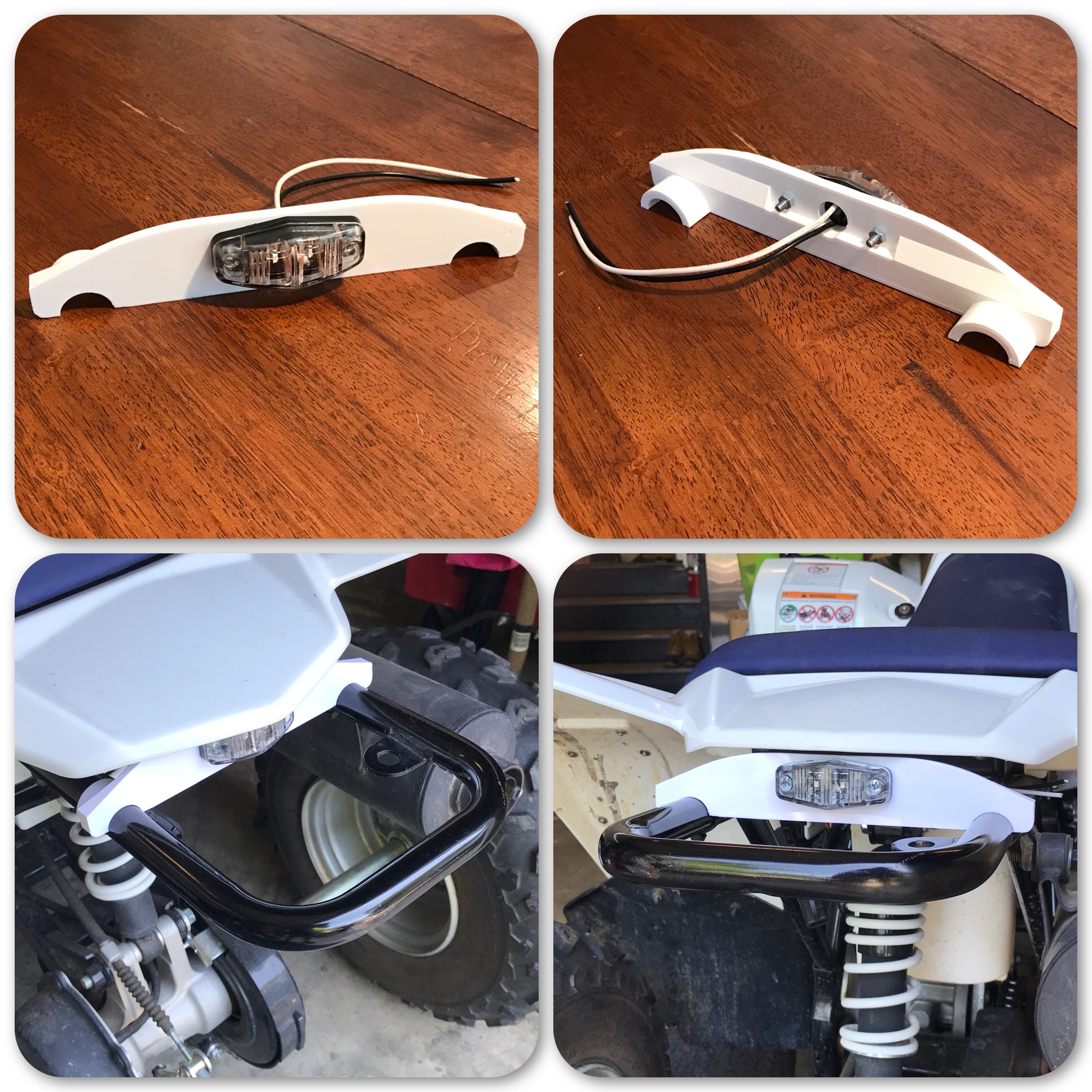 Suzuki z90 ATV LED Brake Light Mount