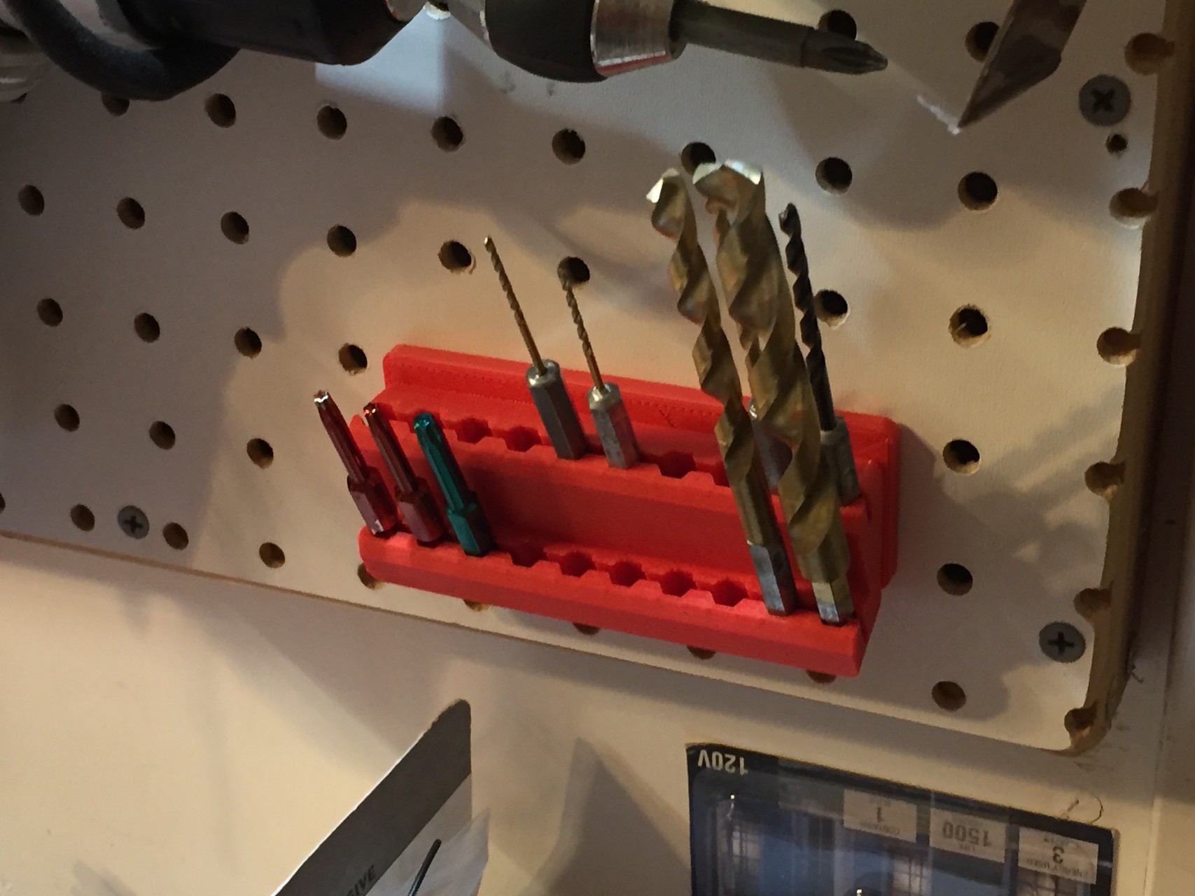 Pegboard Hex Bit Holder
