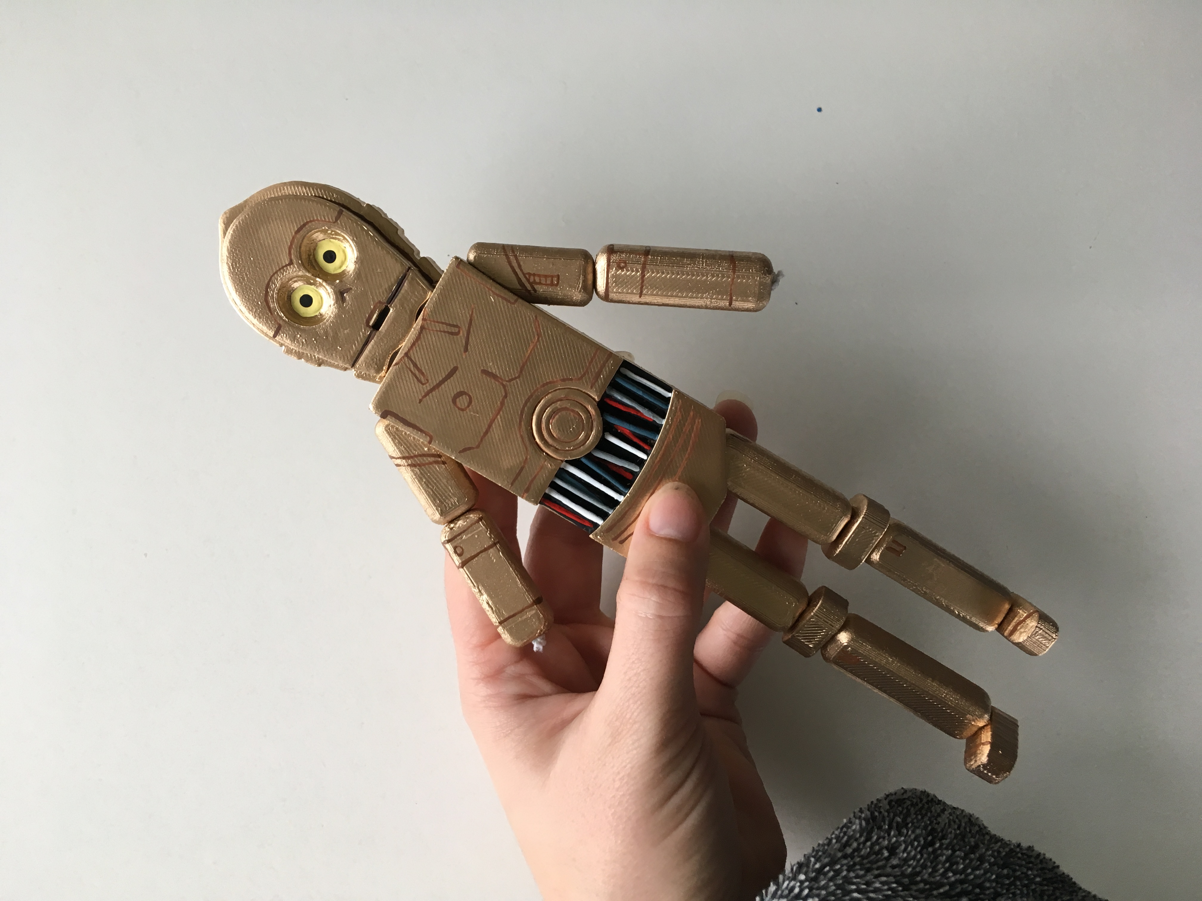 Elastic Strung c3po Doll