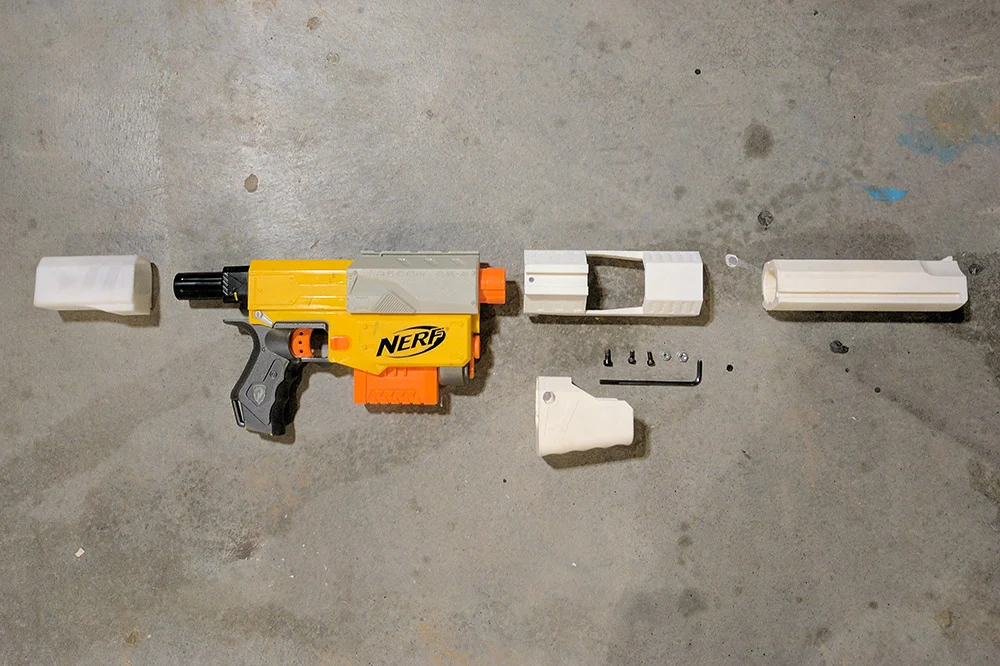Nerf Recon pump action mod