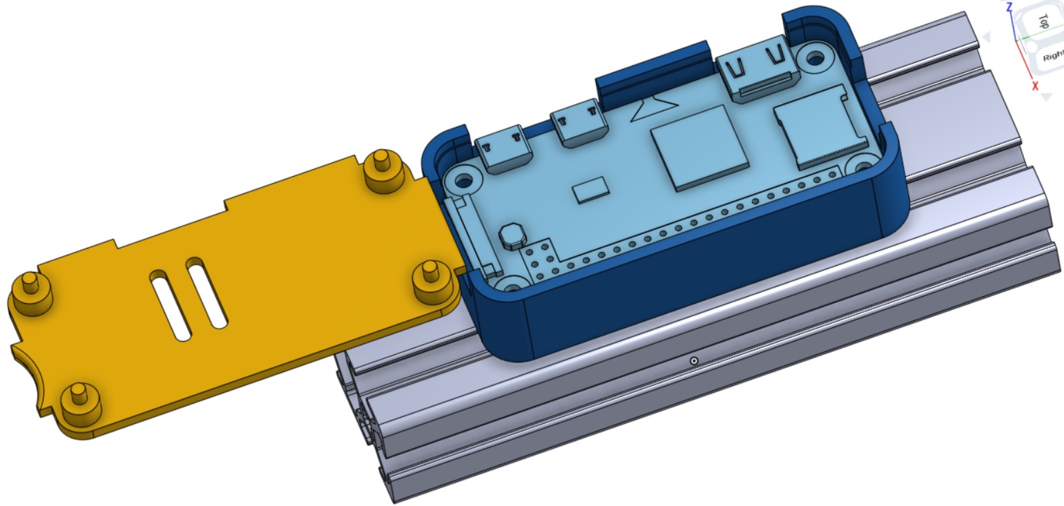 Pi Zero case for 2040 Extrusion (CR-10)