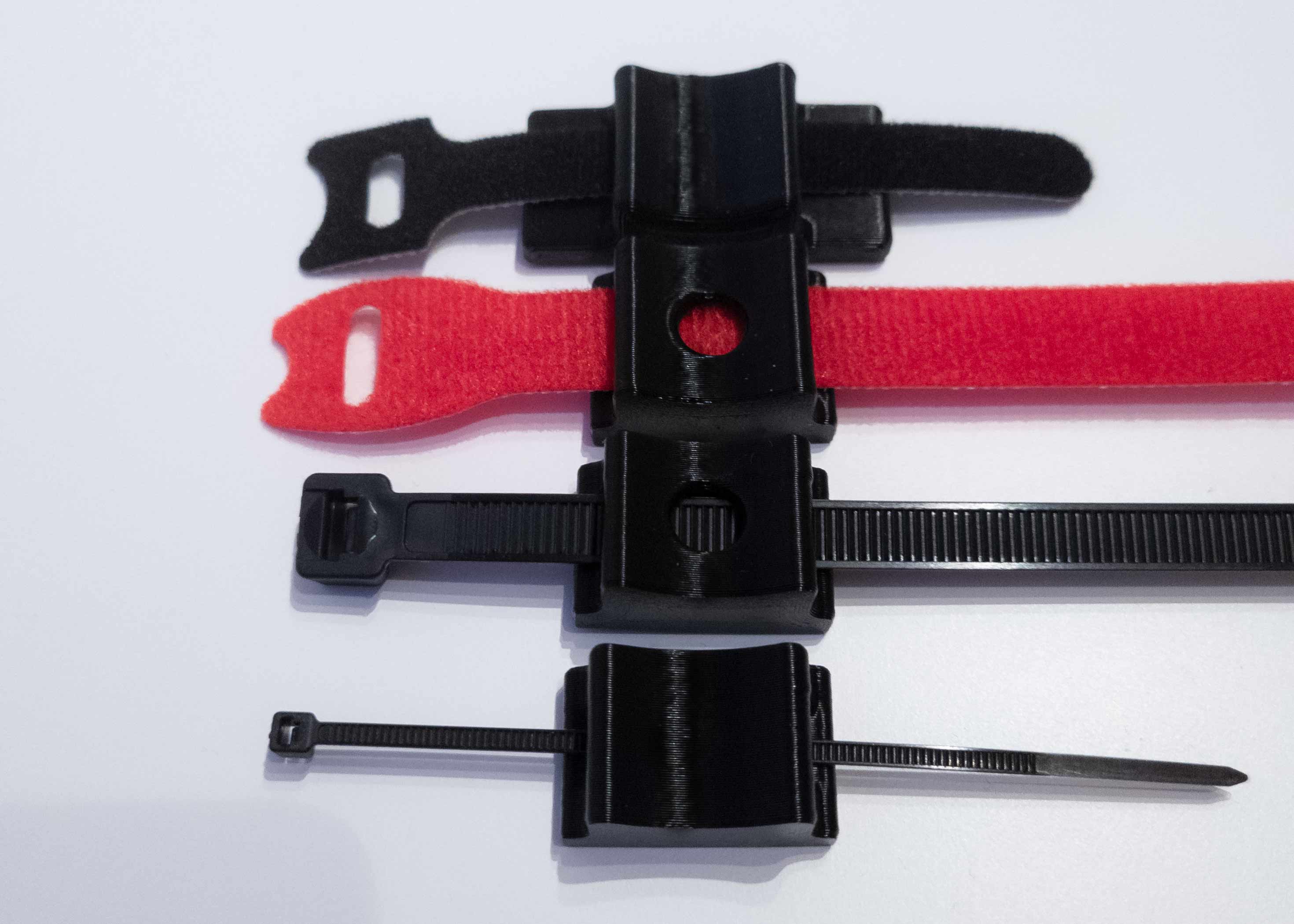Collection of Cable Tie Holder and Velcro Strap