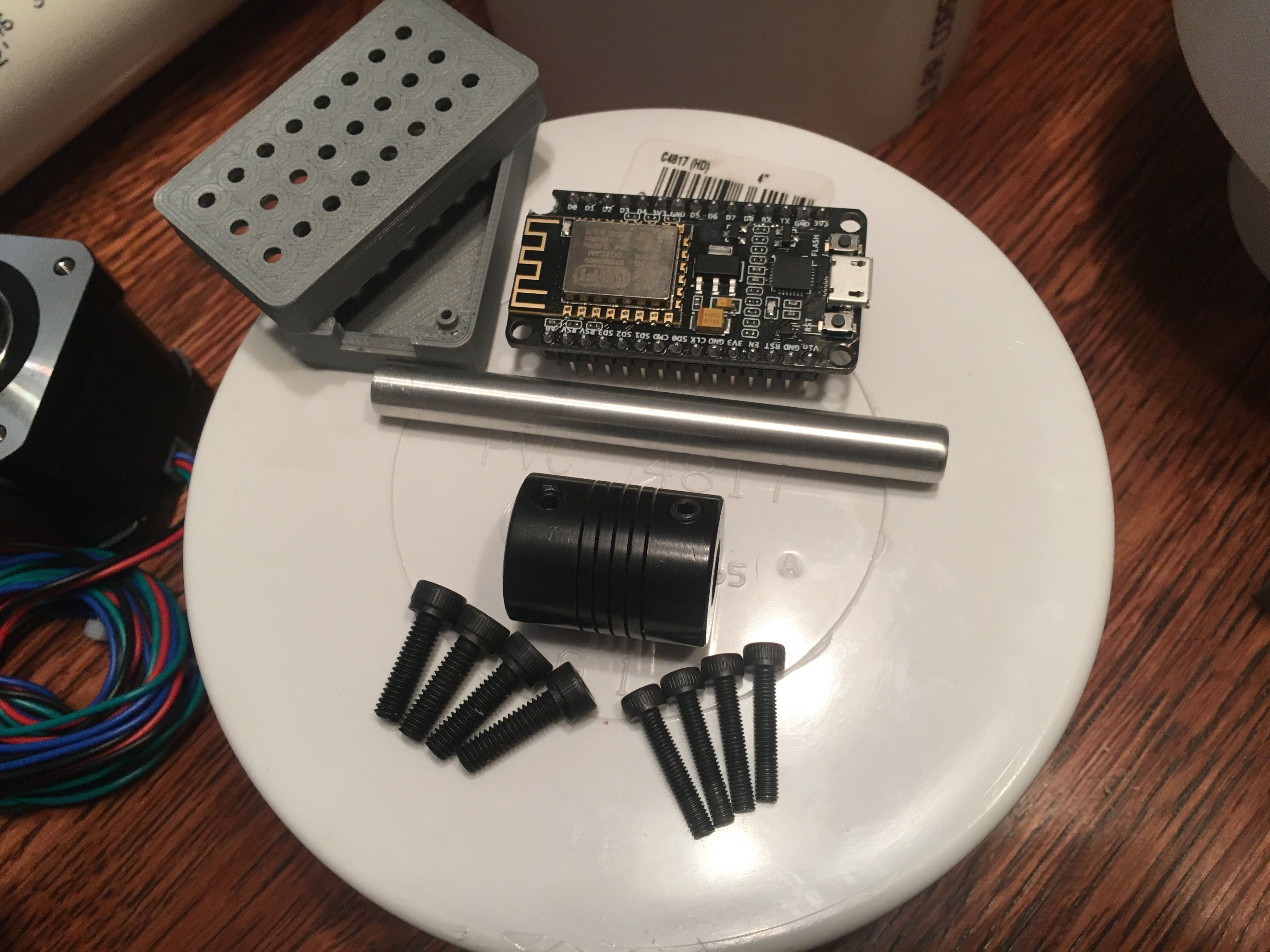 Vertical Dog Feeder (Large Food, Stepper, ESP8266 Controlled, w/laser)