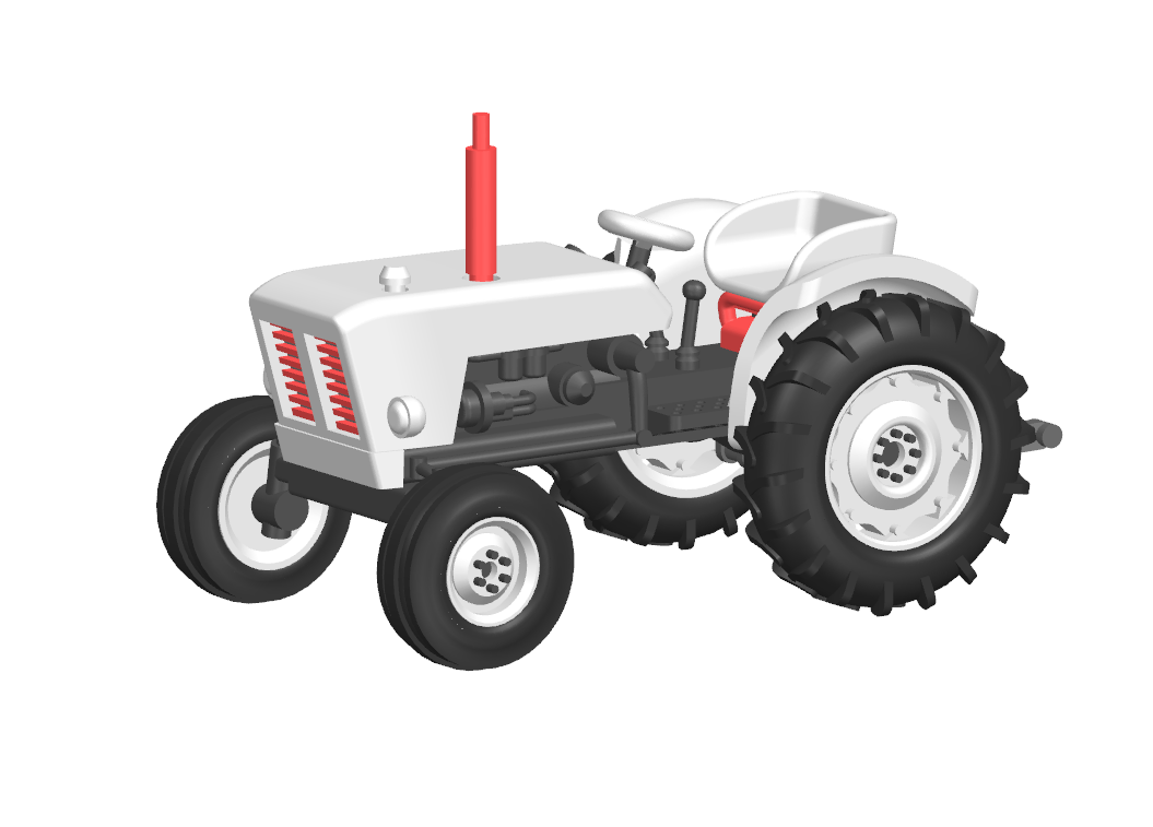 1970s David Brown Tractor (N Scale 1:160)