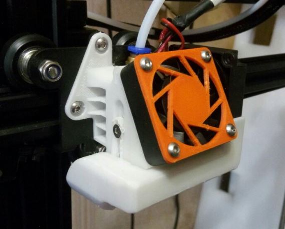 Carriage cooling mod like Hero Me for Anet E16 with 4010 OEM hotend cooling