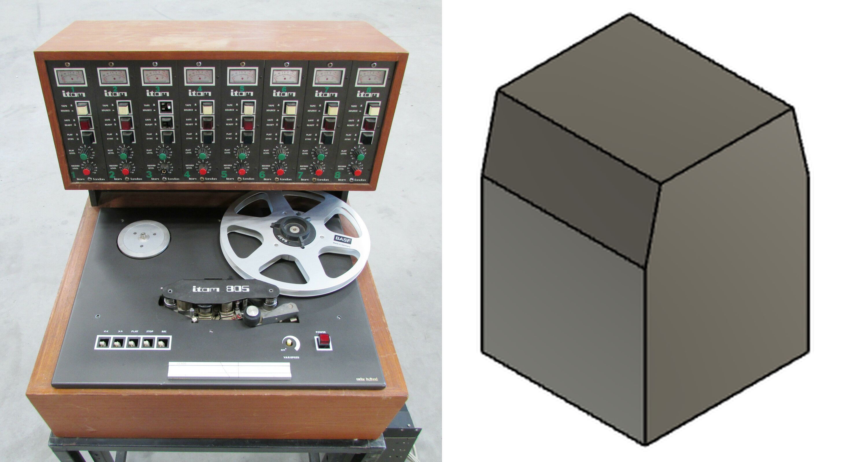 ITAM 805 Button  8 track half inch multitrack recorder