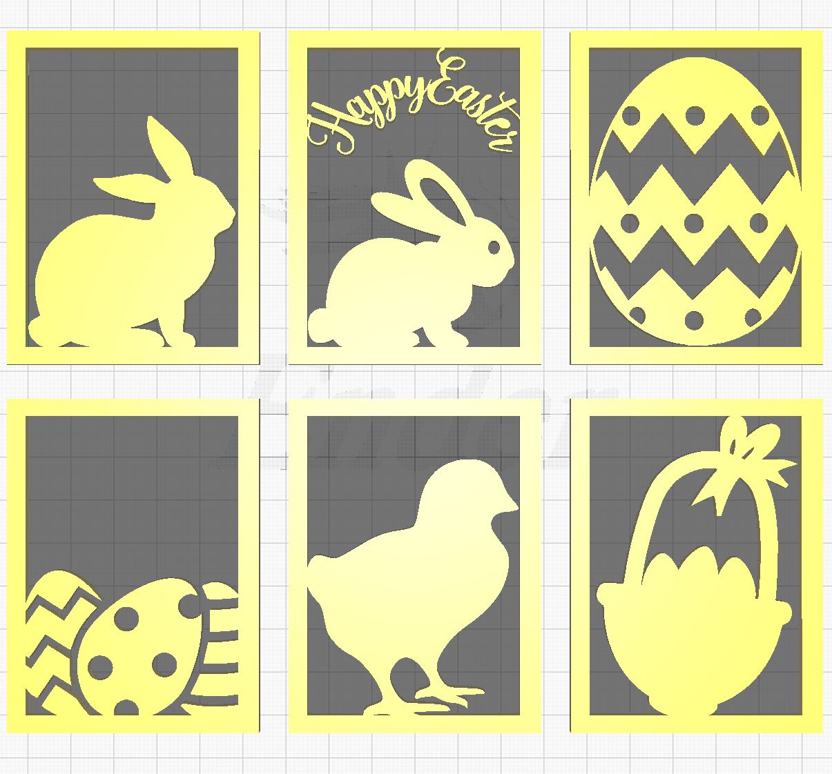 Easter Panels for Holiday Lantern
