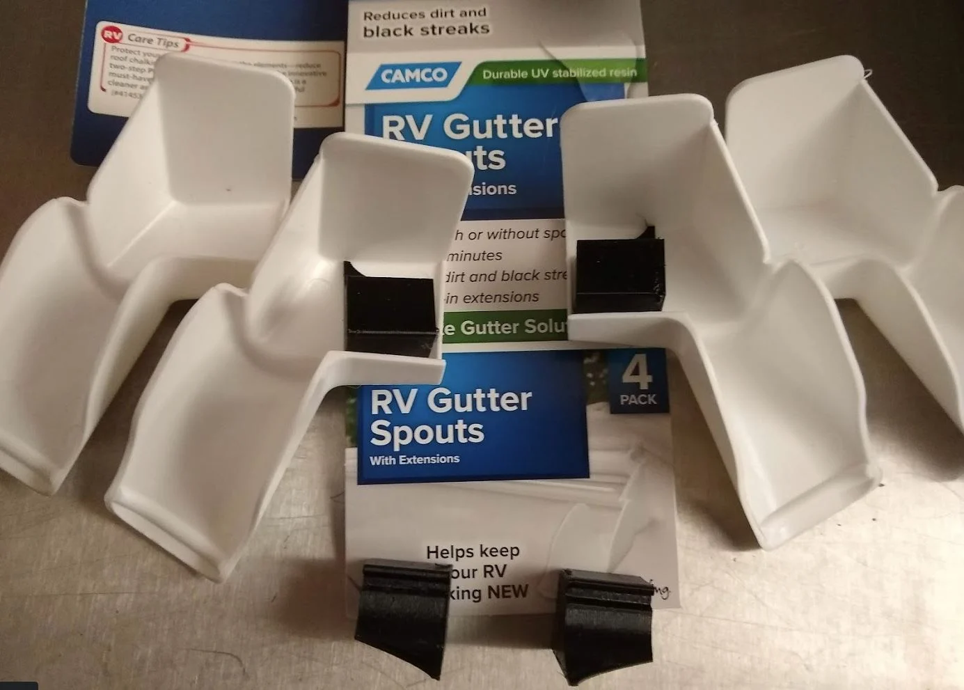 RV Rain Gutter Spout Adaptor