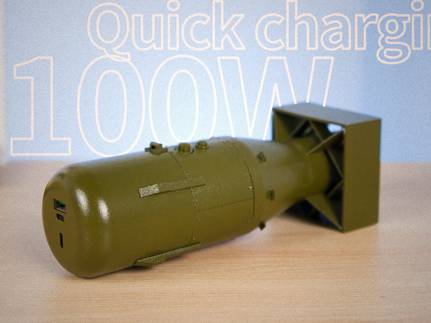 Little Boy Atomic Bomb Power Bank Model