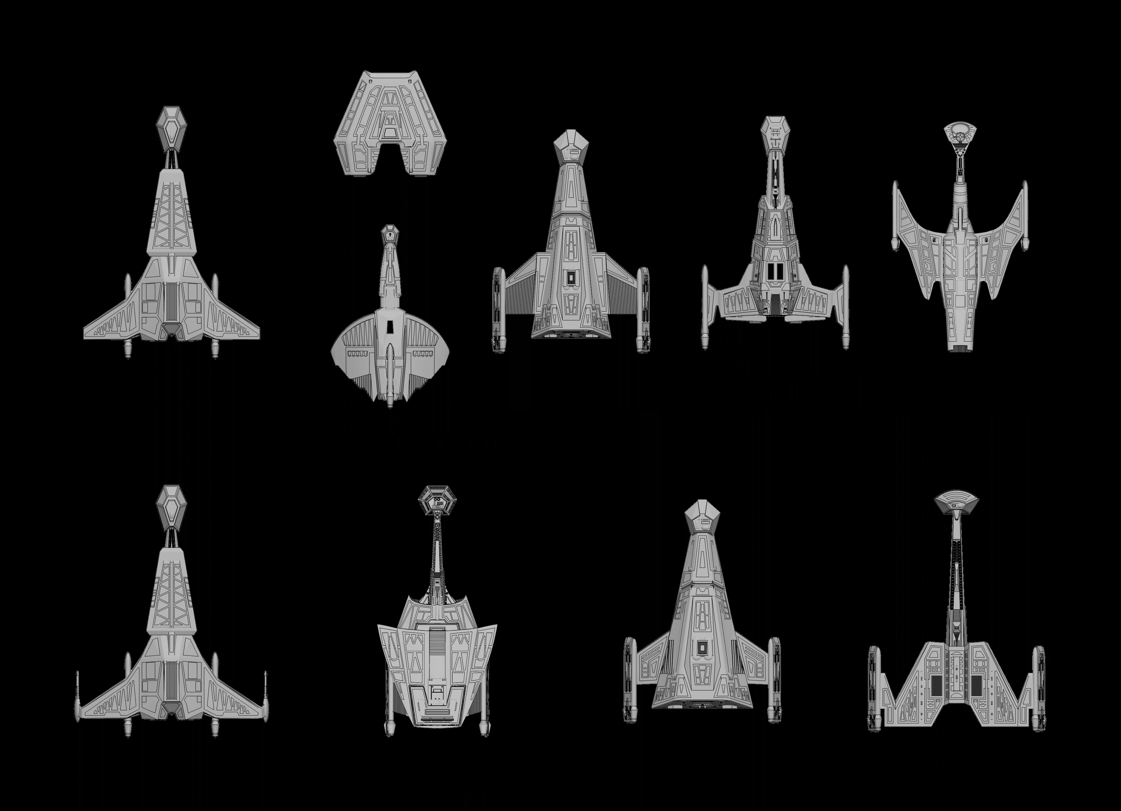 More FASA Klingon Ships: Star Trek starship parts kit expansion #4