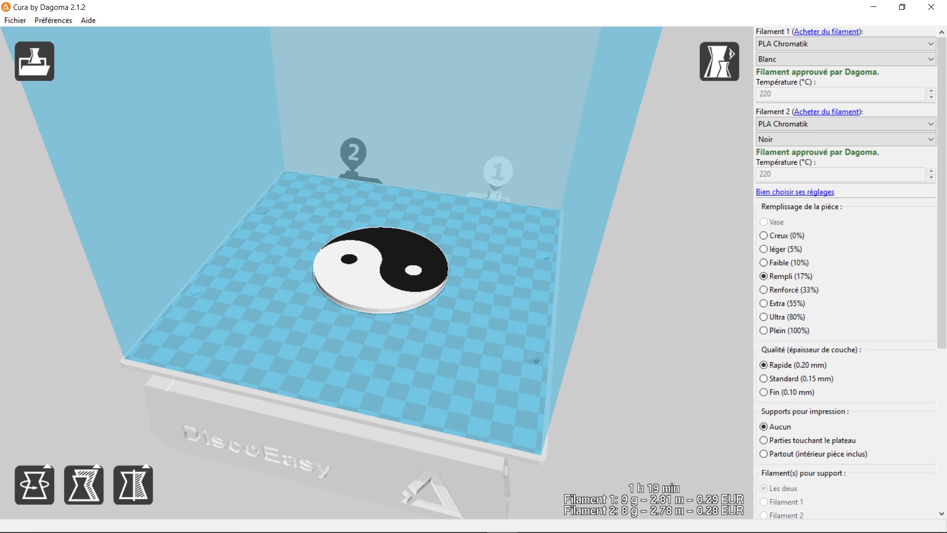 Yin Yang - Bi-Couleur