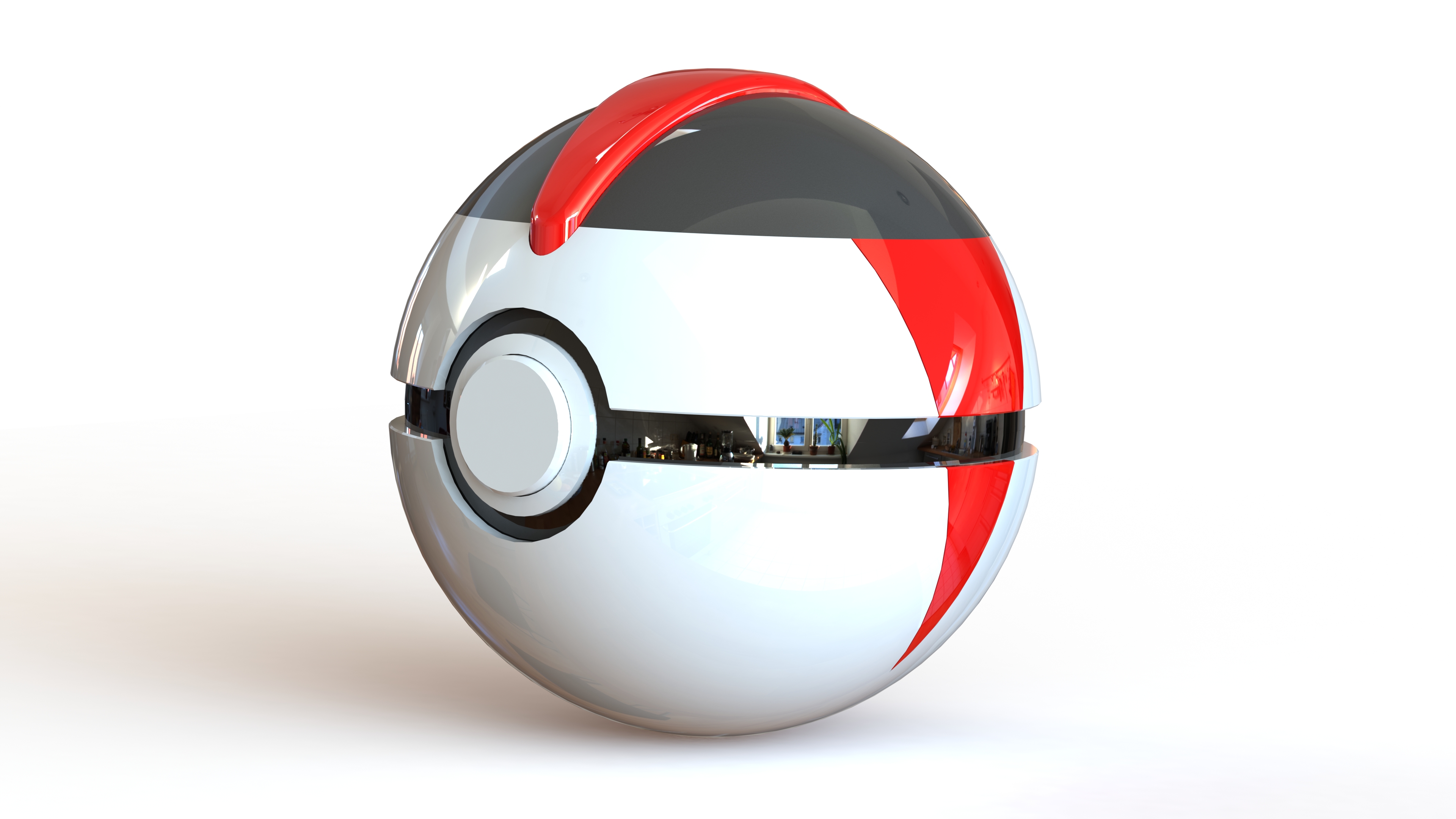 Timer Ball - Fully Functional PokeBall with Button and Hinge