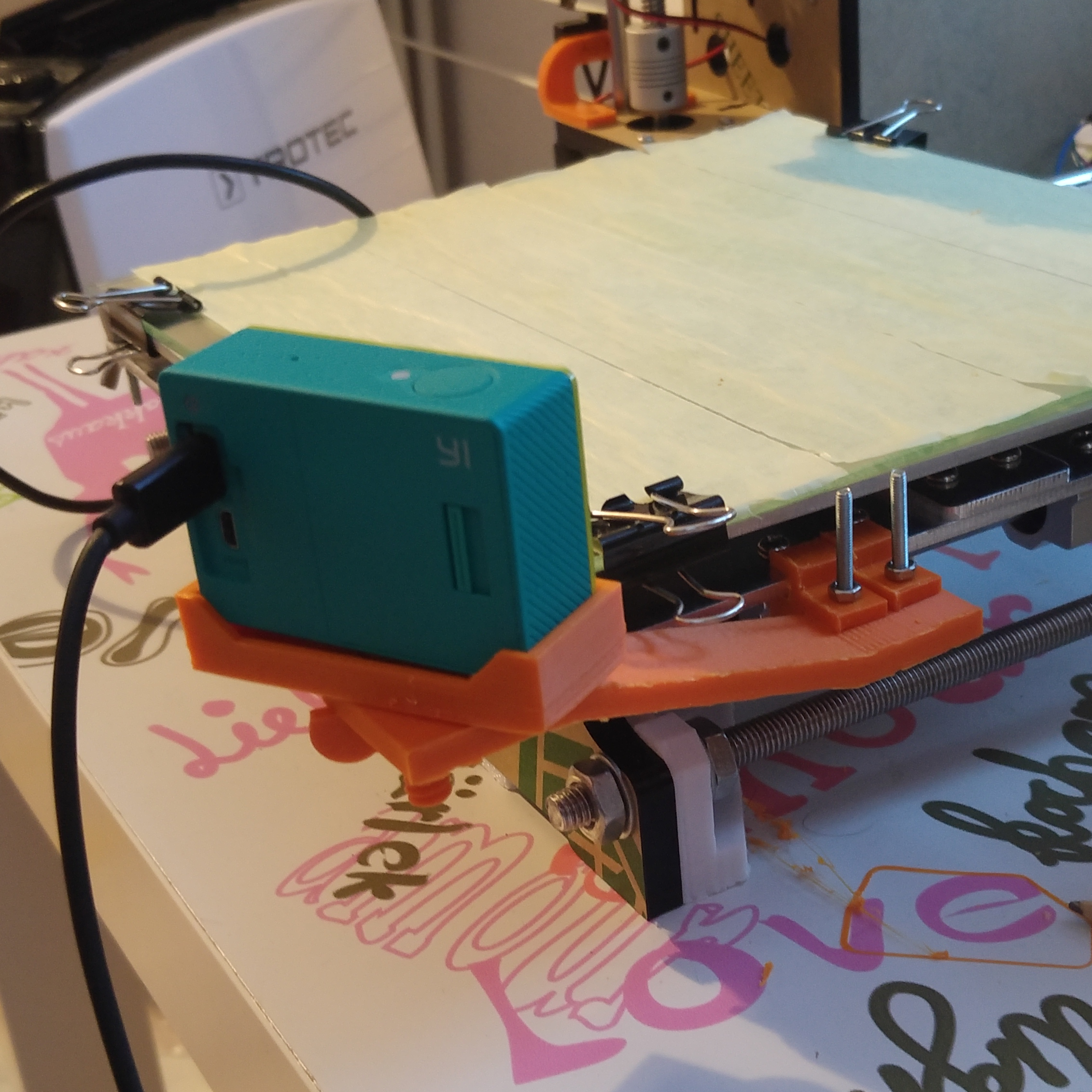 Anet A8 Action Cam holder (GoPro3 , Yi Cam, etc)