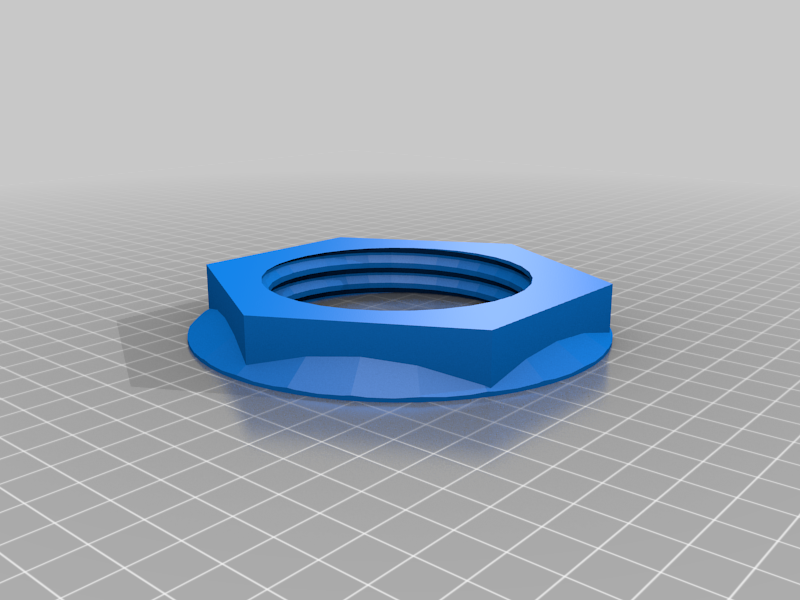 Threaded pipe lead-through with threaded cap and union nut
