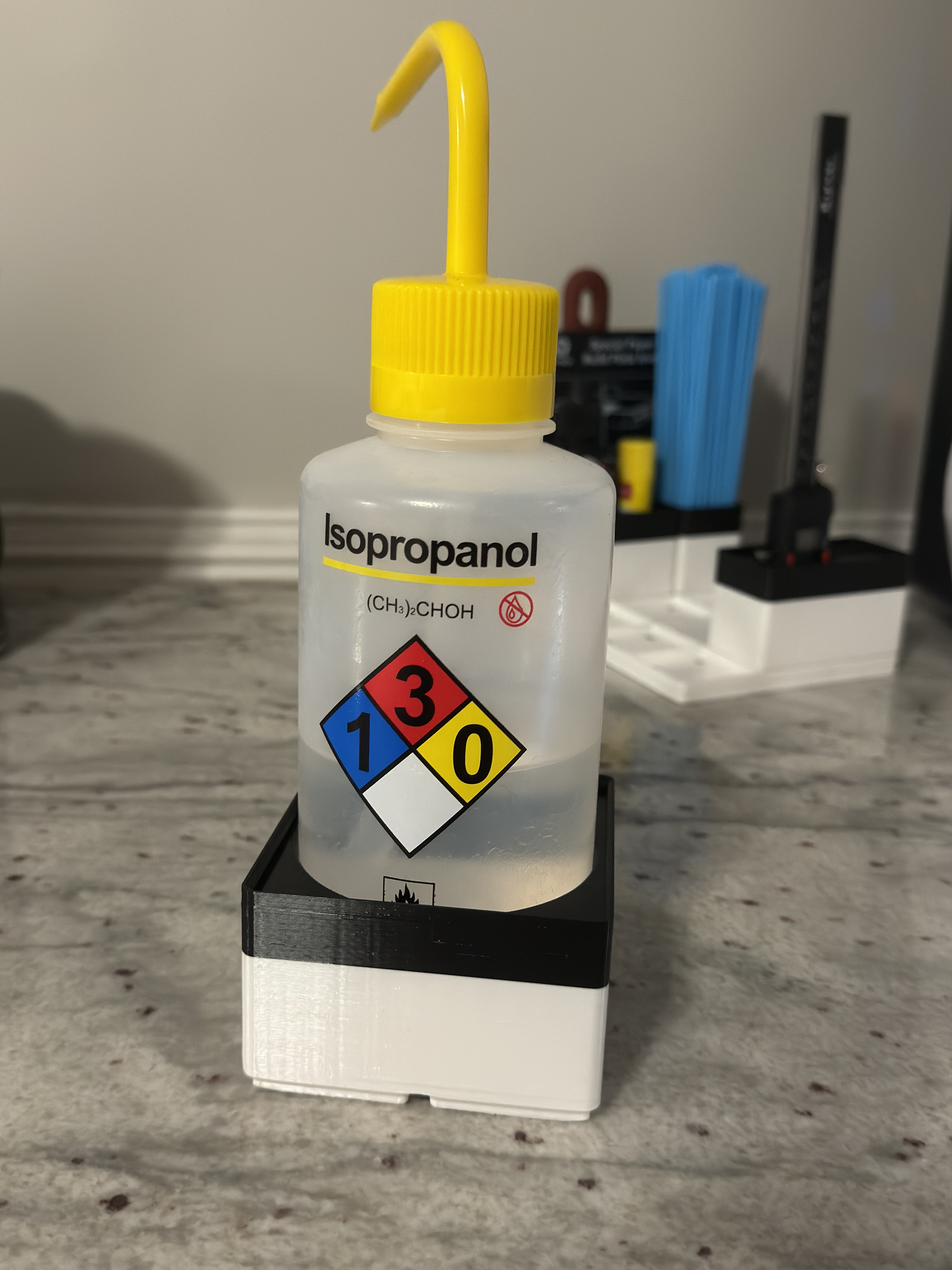 Gridfinity Isopropanol (IPA) Safety Wash Bottle Holder