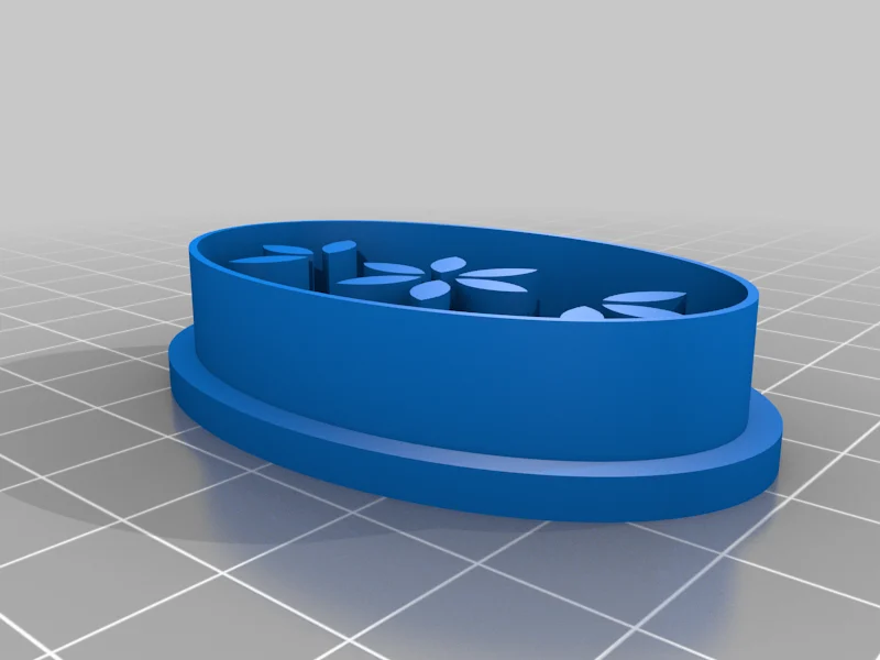 Utterly Cutterly Oval Flower Imprint Clay Cutter