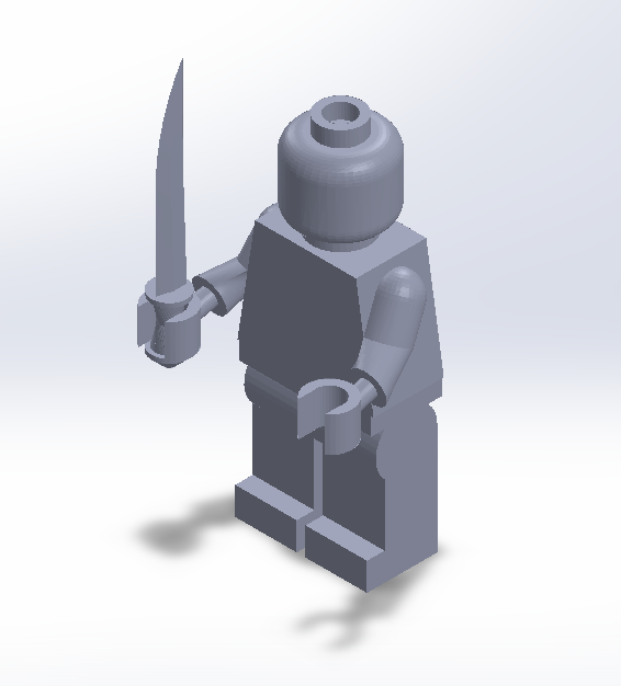 Lego minifigure with sword scale1:1