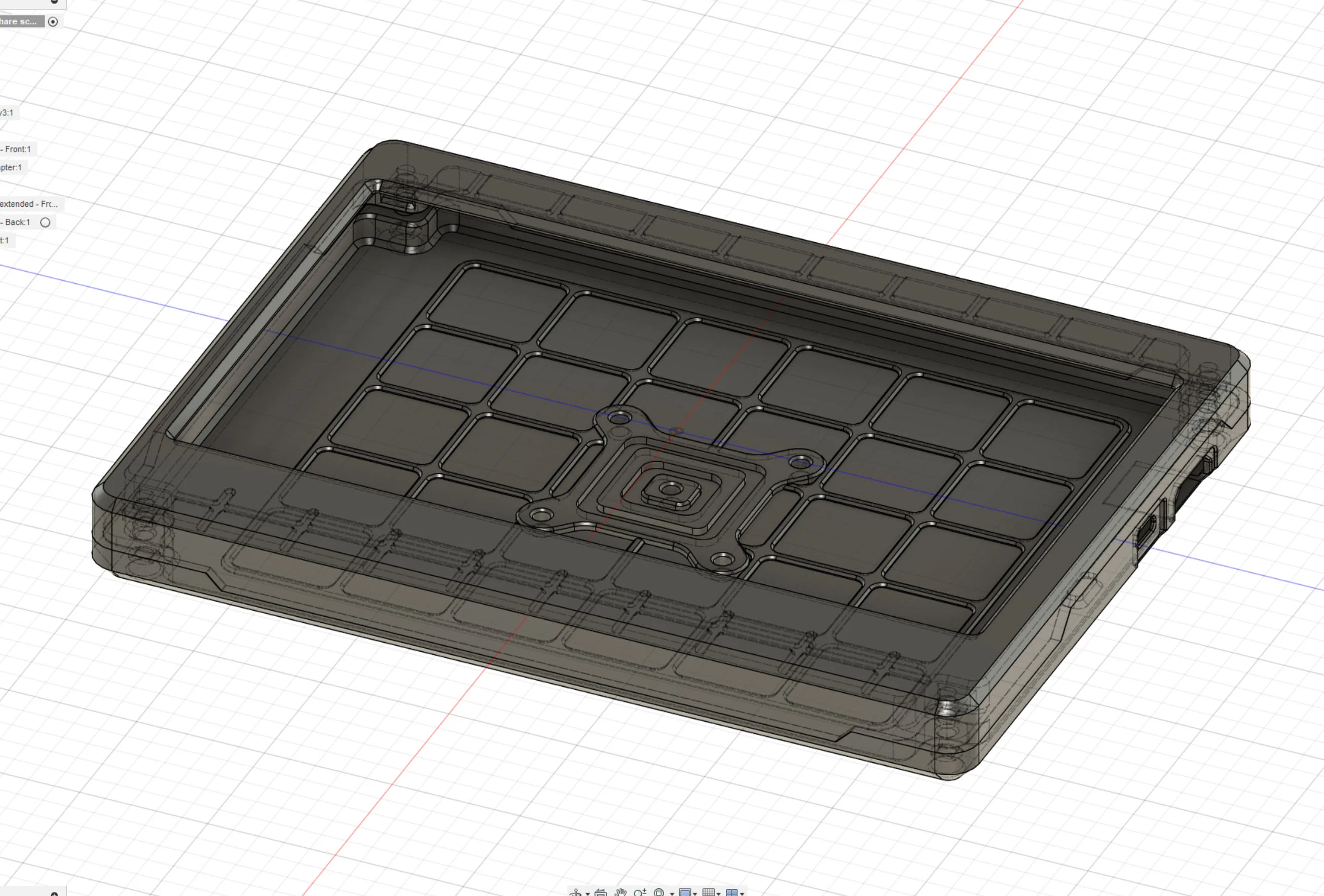 Case for Waveshare 7" IPS Capacitive Touchscreen LCD (1024×600) (model C) with articulating arm attachment