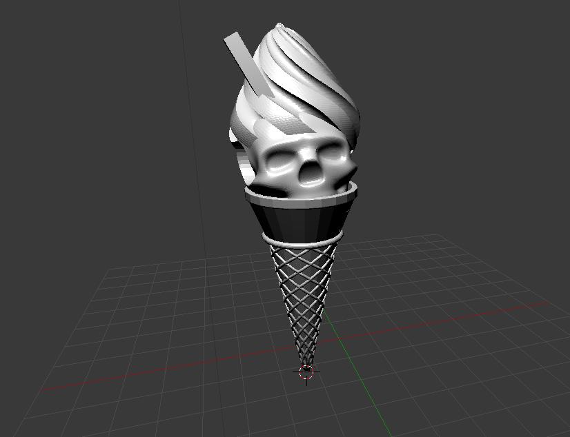 End of Summer (ice cream cone skull)