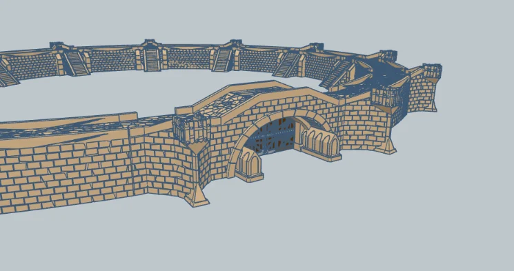 Isengard Walls 10mm Scale