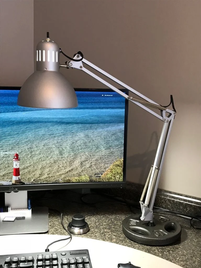 Weighted base for desk lamp (like IKEA TERTIAL)