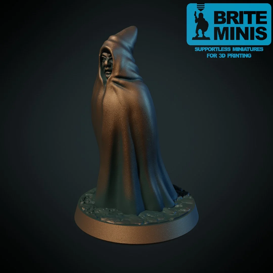 Cloaked person (Supportless, FDM friendly)