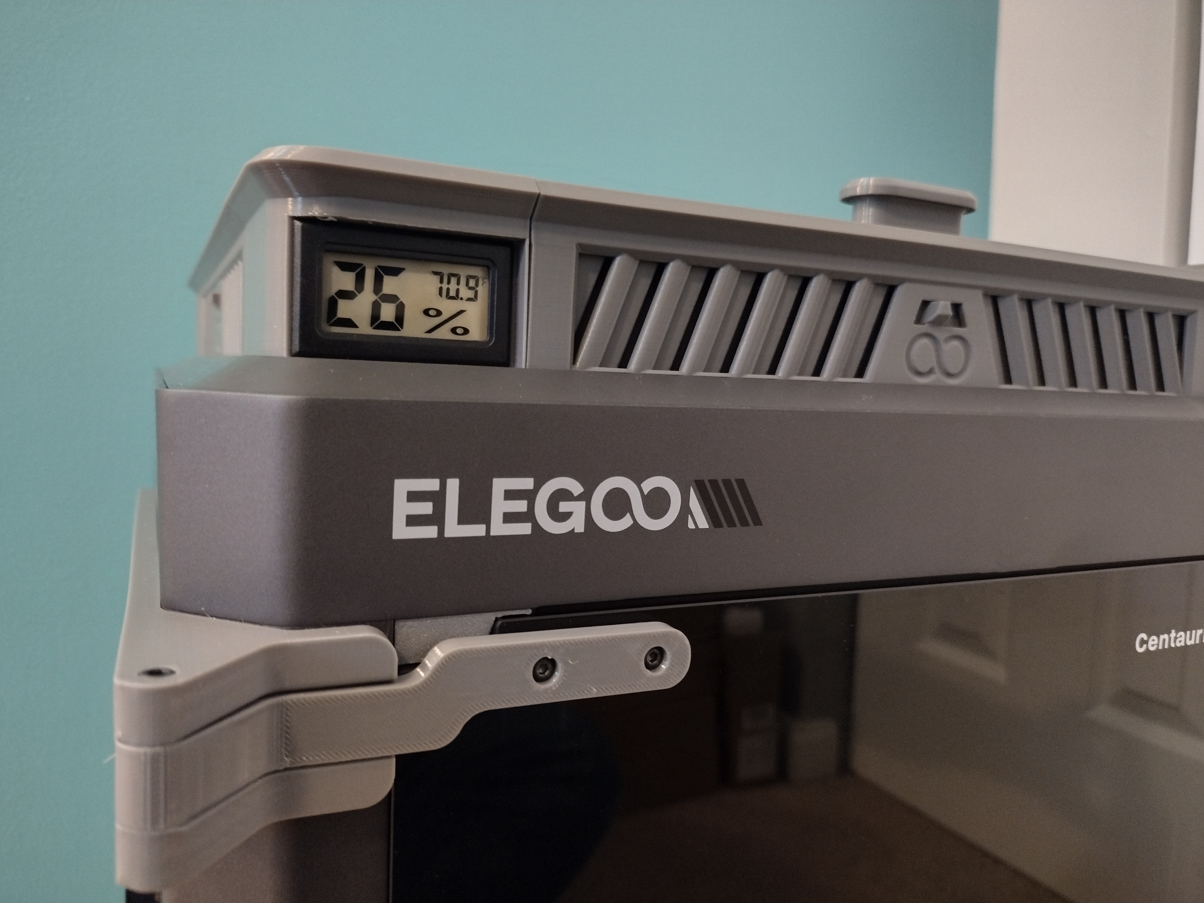 Elegoo Centauri Carbon Vented Riser Corner With Humidity and Temp