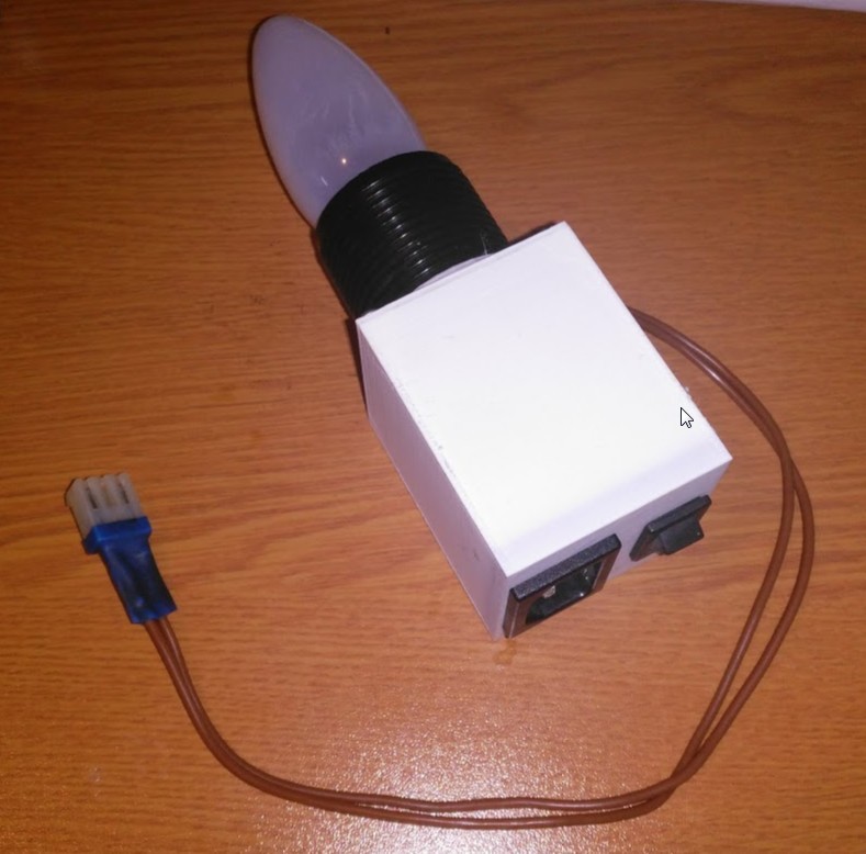 Debug e27 lamp box with button (for power supply debug, AT, ATX)