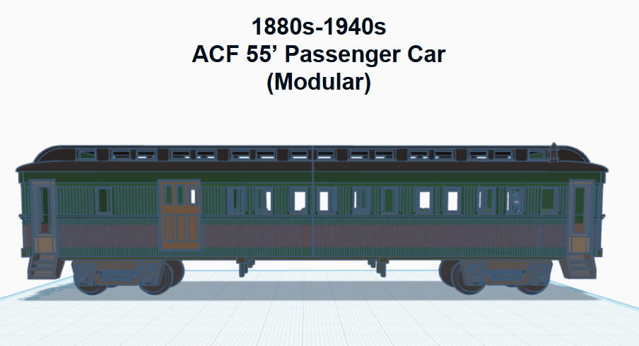 ACF 55' Passenger/Combine/Baggage car (HO SCALE)