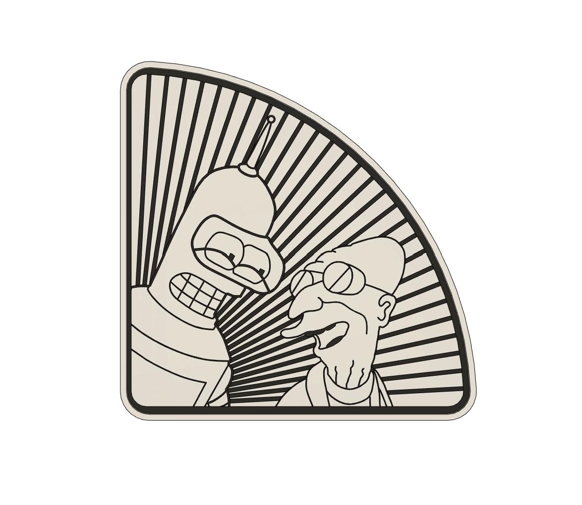 Futurama: Bender & Professor (2D) Art