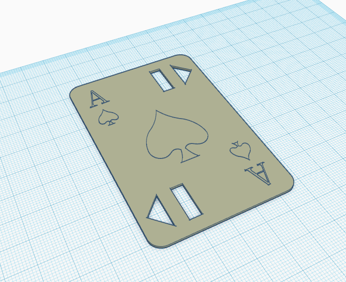 Ace of Spades Throwing Card
