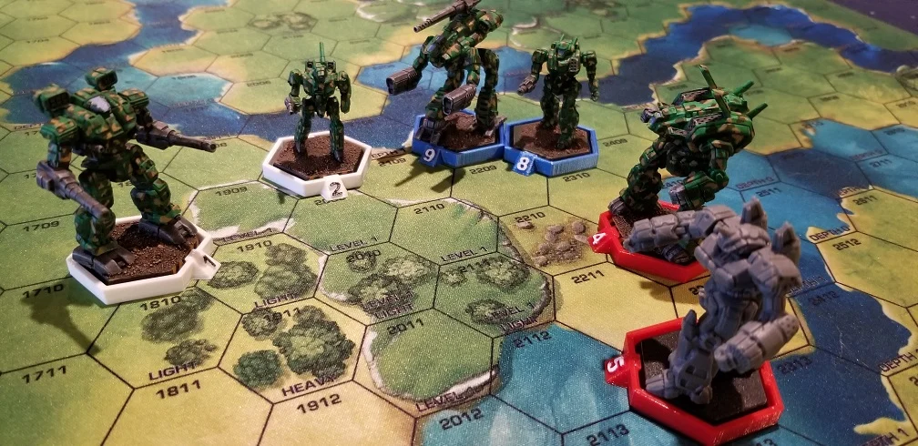 Hex base team markers for games like Battletech