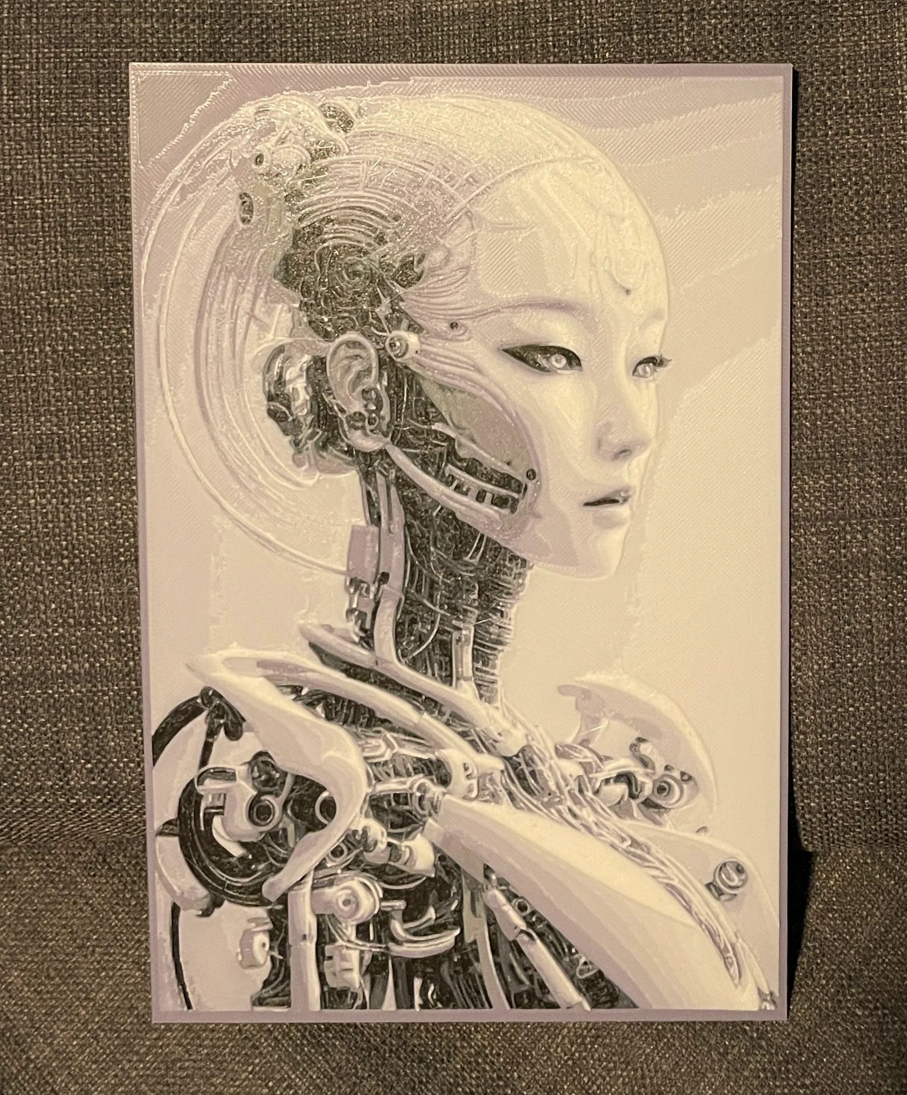 Cyborg Girl - Hueforge Print