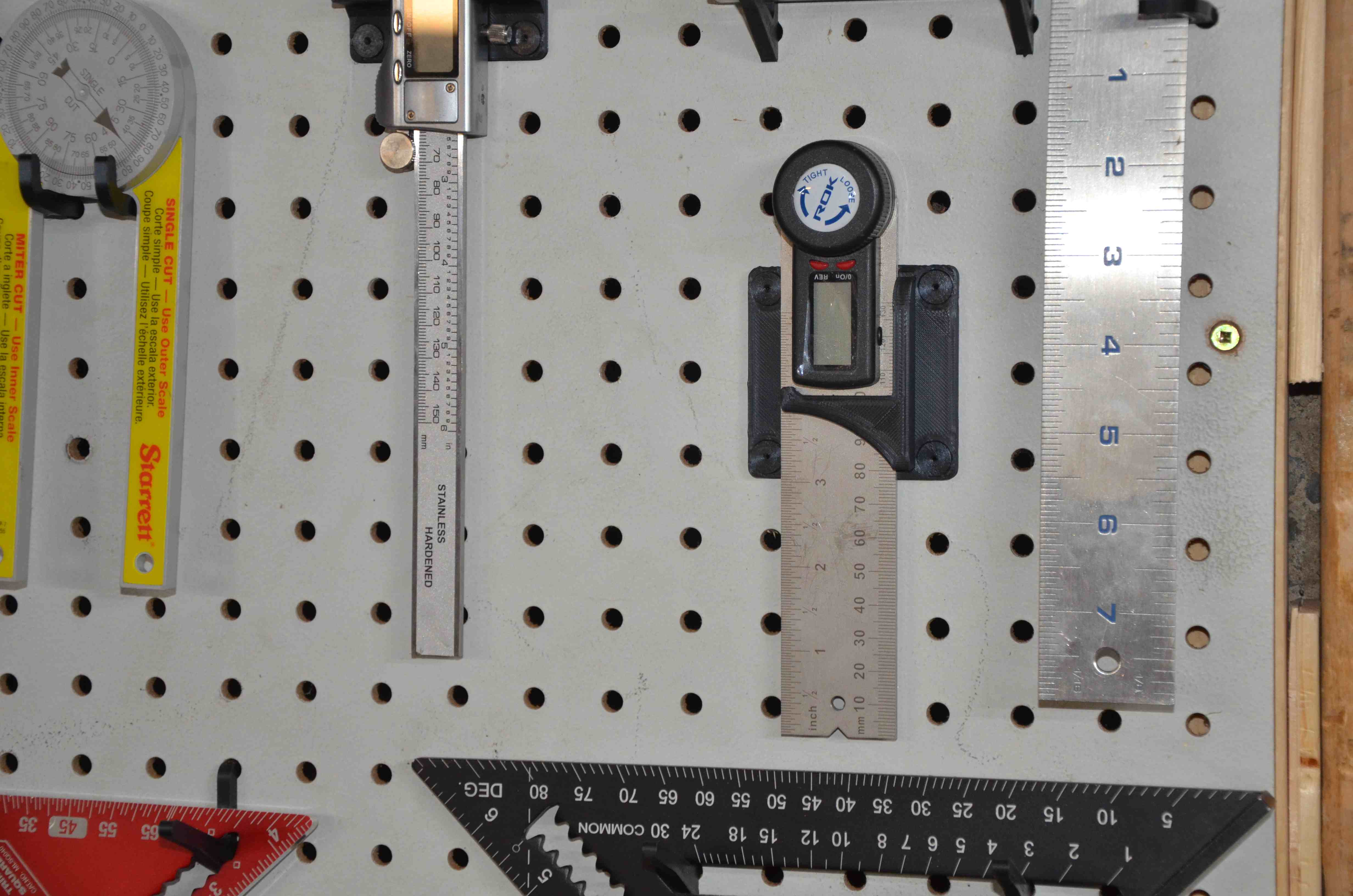 Digital Angle Finder Holder for Pegboards